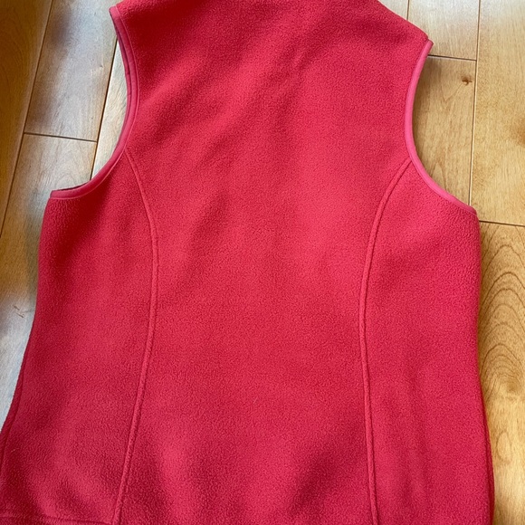 LL Bean Petite Small Woman’s Fleece Vest; Burnt Orange color - Picture 2 of 7